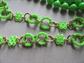 Mod Neon Green Necklaces Will Glow Under Black Light 1960's Vintage Jewelry
