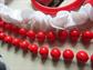 Vintage Red and White Jewelry Lot Cool Plastic Ruffle Necklace Never Worn Earrings Lucite Bangle Bracelet