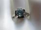 Vintage Sterling Silver Ring With Blue Stone Aquamarine? Size 6 3/4
