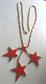 1980's Red Stars Necklace 80's Accessories For Costume Astrology Jewelry