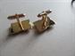 Vintage Black Onyx Gold Tone Cufflinks Cuff Links Men's Jewelry Shirt Accessories