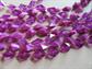 Vintage 1960's Mod Purple Long Multi Strand Necklace With 1980's Clip Earrings 