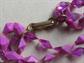 Vintage 1960's Mod Purple Long Multi Strand Necklace With 1980's Clip Earrings 