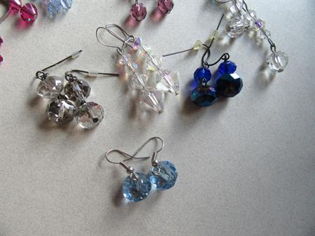 Crystal Pierced Earrings Lot