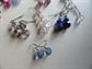 Crystal Pierced Earrings Lot Multi Color Aurora Borealis 