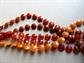 Mod 1960's Multi Strand Necklace and Lucite Bangles Lot Fall Colors Vintage Jewelry