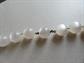 1950's White Moon Glow Necklace Sterling Clasp '50's Accessories