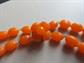 Vintage Western Germany Micro Bead Orange Sugar Necklace Multi Strand