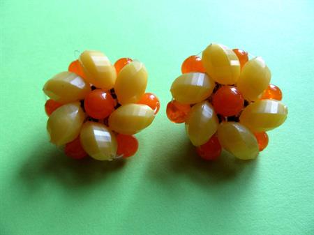 Vintage Western Germany Citrus Clip EarringsSigned Jewelry