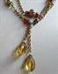 Vintage Avon Glass And Gemstone Chips Necklace Signed Jewelry Fall Colors