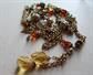 Vintage Avon Glass And Gemstone Chips Necklace Signed Jewelry Fall Colors