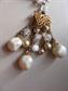 Vintage Haskell Style Glass and Faux Pearl Rhinestone Unsigned Waterfall Necklace