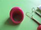 1960's Mod Pink Jewelry Lot Ball Pierced Earrings Lucite Ring and Clip Earrings