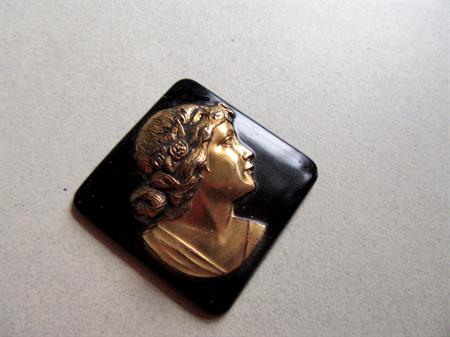 Vintage Italian Glass Repousse Cabochon Destash Jewelry Making Parts Repurpose Upcycle