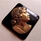 Vintage Glass Cameo Cabochon Jewelry Making Parts 