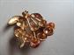 Rhinestone Cherries Pin Figural Fruit Cherry