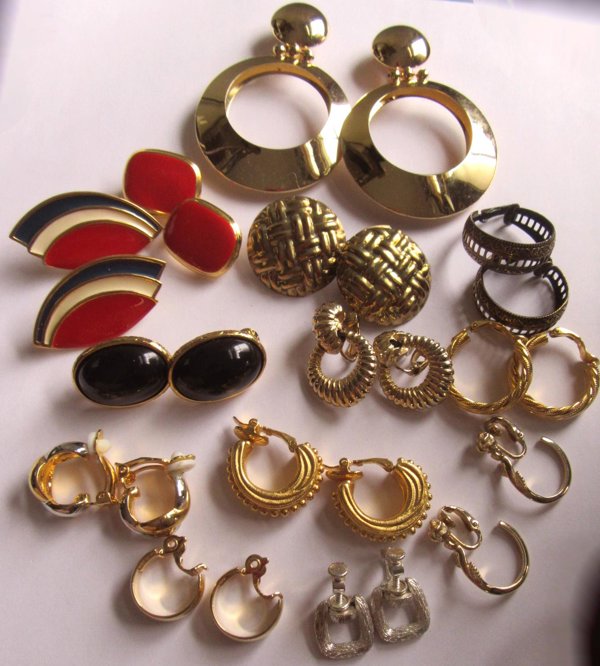 Vintage Clip Earrings Lot Monet 