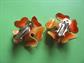 Vintage 1960's Mod Flower Clip Earrings 60's Accessories