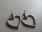 Rhinestone Heart Pierced Earrings Valentines Day I Love You 
