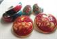 Trippy 1980's Metal Enameled Earrings Lot '80's Accessories