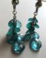 Vintage 1960's Mod Blue Lucite Waterfall Clip Earrings '60's Accessories