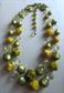 Vintage Bakelite and Moon Glow Lucite Necklace Double Strand 1950's Jewelry