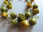Vintage Bakelite and Moon Glow Lucite Necklace Double Strand 1950's Jewelry