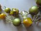 Vintage Bakelite and Moon Glow Lucite Necklace Double Strand 1950's Jewelry