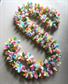 1960's Mod Rainbow Necklace '60's Accessories Lei Tropical Tiki Luau