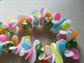 1960's Mod Rainbow Necklace '60's Accessories Lei Tropical Tiki Luau