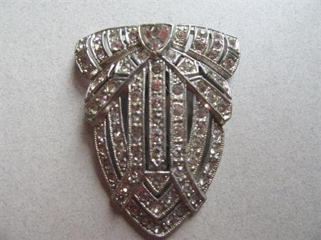 Vintage Art Deco Rhinestone Dress Clip Great Gatsby Costume Accessories