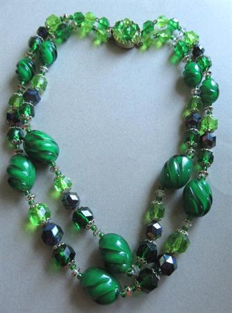 Western Germany Faceted Lucite Necklace 1950's Accessories Signed Jewelry