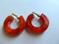 Vintage Bakelite Earrings Tequila Sunrise 