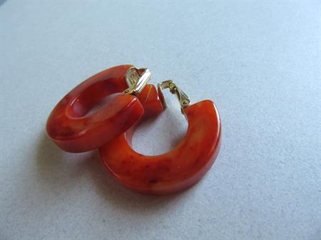 Vintage Bakelite Earrings Tequila Sunrise 