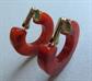 Vintage Bakelite Earrings Tequila Sunrise 