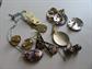 Vintage Cloisonné Jewelry Lot Earrings Pendants  Unicorn Sand Dollar Butterflies Floral