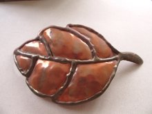 Vintage Copper Leaf Buckle Artisan Made 