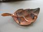 Vintage Artisan Made LARGE Copper Leaf Buckle Or Scarf Holder 6 1/2