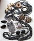 vintage Jewelry Lot 1950's And Up Glass Pierced Clip Earrings Owl Necklace Mod Black Necklace