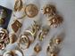 Vintage Gold tone Earrings Lot Pierced and Clips Ons Jewelry Lot