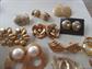 Vintage Gold tone Earrings Lot Pierced and Clips Ons Jewelry Lot