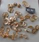 Vintage Gold tone Earrings Lot Pierced and Clips Ons Jewelry Lot