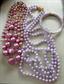 Vintage Purple Multi Strand Necklaces and Glass Swiel Bangle Bracelet Jewelry Lot