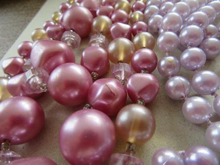 Vintage Jewelry Lot Necklaces Glass Bangle 