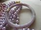 Vintage Purple Multi Strand Necklaces and Glass Swiel Bangle Bracelet Jewelry Lot
