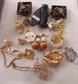 Vintage Jewelry Lot Clip Earrings Tribal Necklace Bone Pin Stone Pendant Glove Clip