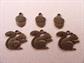 Squirrel And Nut Charms Three Each Jewelry Making Destash Fall