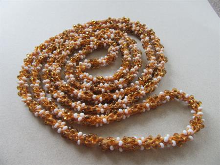 1920's Crocheted Glass Seed Bead Necklace Vintage Jewelry