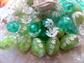 Vintage Mod Pineapple and Flower Beads Lot Destash Jewelry Making Tropical