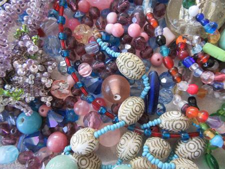 Vintage Glass Beads Lot Jewelry Making Crafts